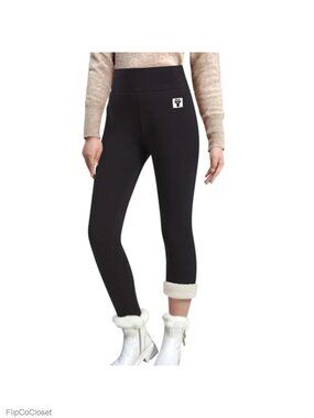 Fleece Lined Leggings Women Winter Thermal Sherpa Warm Pants